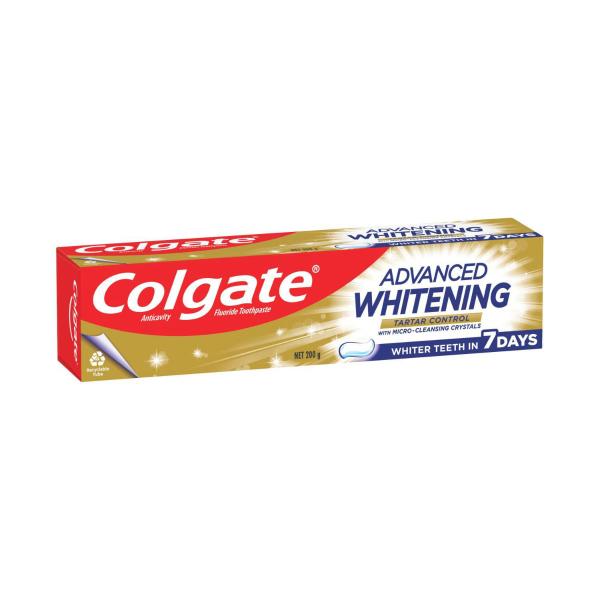 COLGATE ADVANCED WHITENING & TARTAR TOOTHPASTE 200GRAM