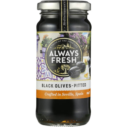 Always Fresh Black Olives Pitted 220g