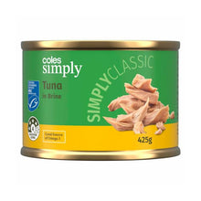 COLES SIMPLY TUNA IN BRINE 425G