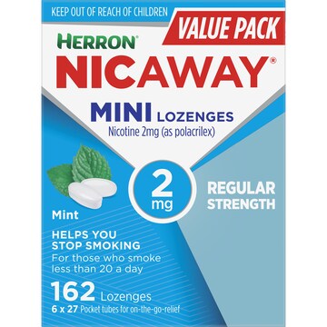 Nicaway Mini Lozenges 2mg Mint 162 pack