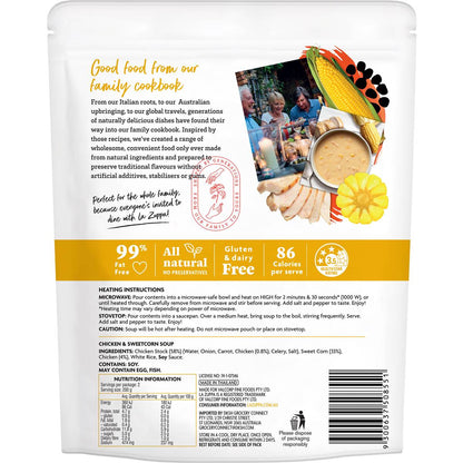 La Zuppa Soup Pouch Chicken & Sweetcorn 400g