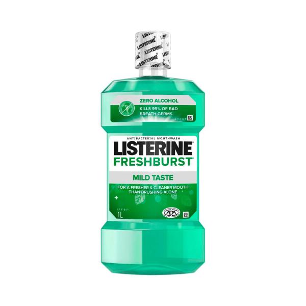 LISTERINE FRESHBURST ZERO MOUTHWASH 1 LITRE