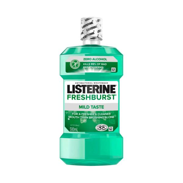 LISTERINE FRESHBURST ZERO MOUTHWASH 500ML