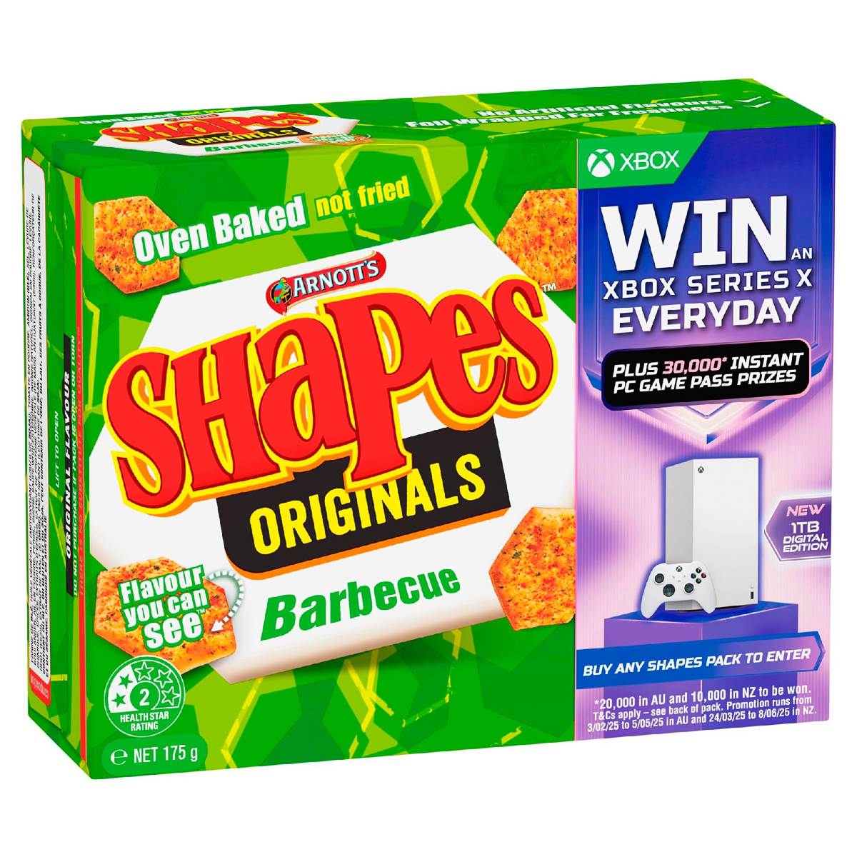 Arnotts Shapes Barbecue Cracker Biscuits 175g