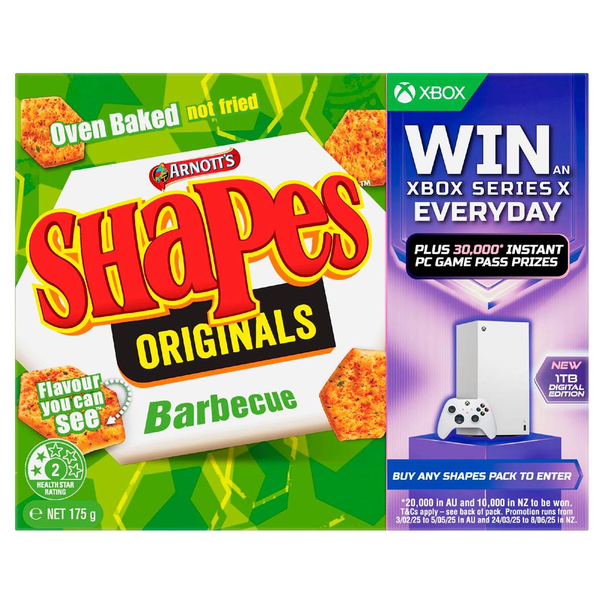 Arnotts Shapes Barbecue Cracker Biscuits 175g