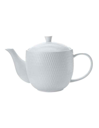 White Basics Diamonds Teapot 900ml Gift Boxed in White