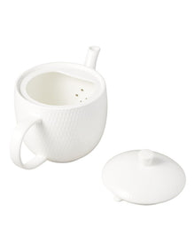 White Basics Diamonds Teapot 900ml Gift Boxed in White
