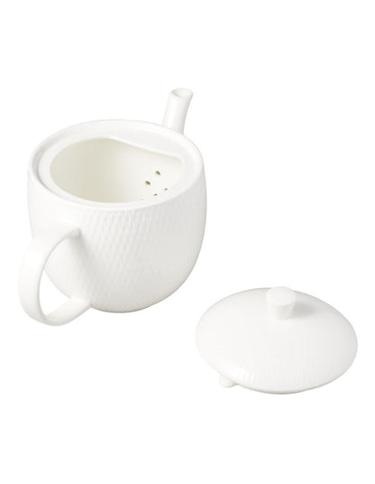White Basics Diamonds Teapot 900ml Gift Boxed in White