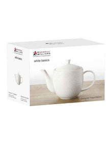 White Basics Diamonds Teapot 900ml Gift Boxed in White