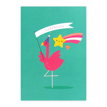 Creative Publishing from Hallmark Celebrate Card - Flamingo