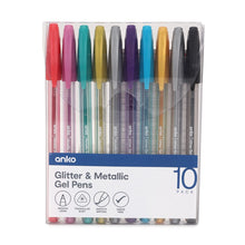 10 Pack Glitter and Metallic Gel Pens