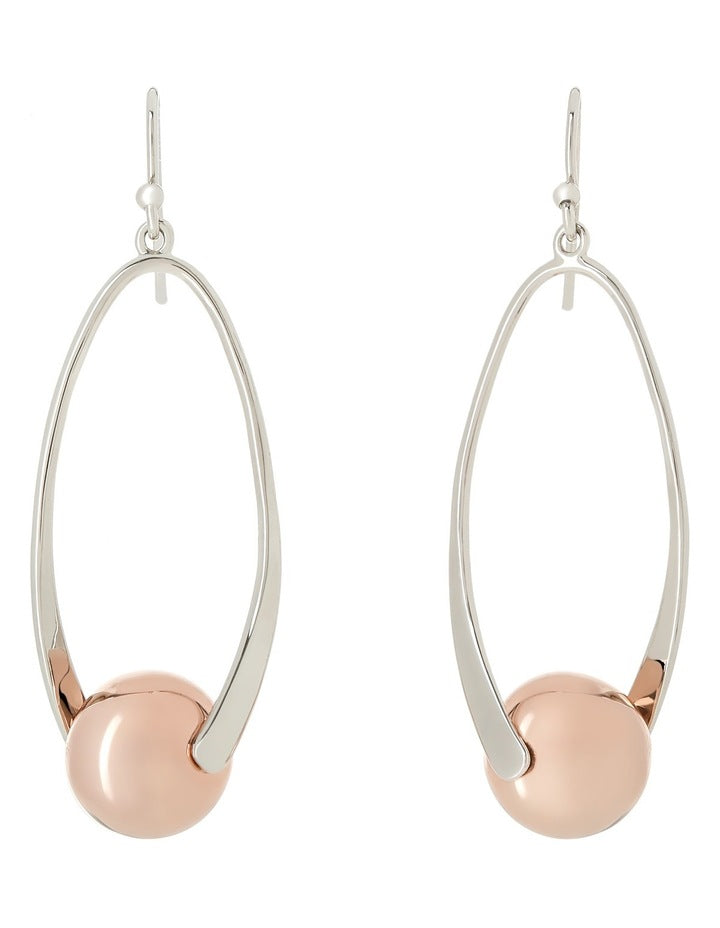 Pearl Story Rhodium Earrings in Silver
