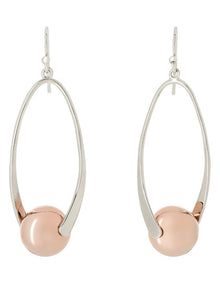 Pearl Story Rhodium Earrings in Silver