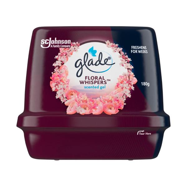 GLADE SOLID AIR FRESHENER FLORAL WHISPER 180G