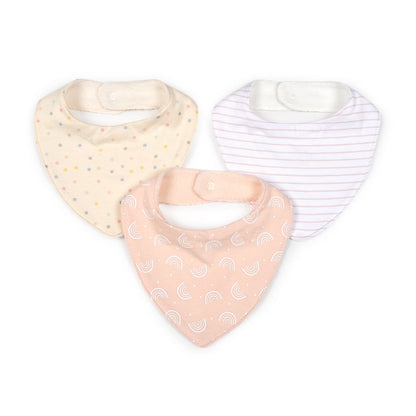 3 Pack Bandana Bibs - Rainbow