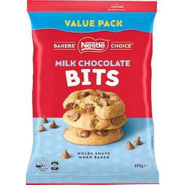 Nestle Bakers' Choice Milk Choc Bits Value Pack 375g