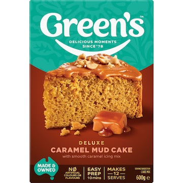 Green's Deluxe Caramel Mud Cake Mix 600g