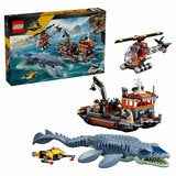 LEGO Jurassic World Mosasaurus Dinosaur Boat Attack 77983