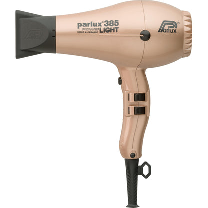 Parlux 385 Powerlight Ceramic & Ionic Hair Dryer (Light Gold)