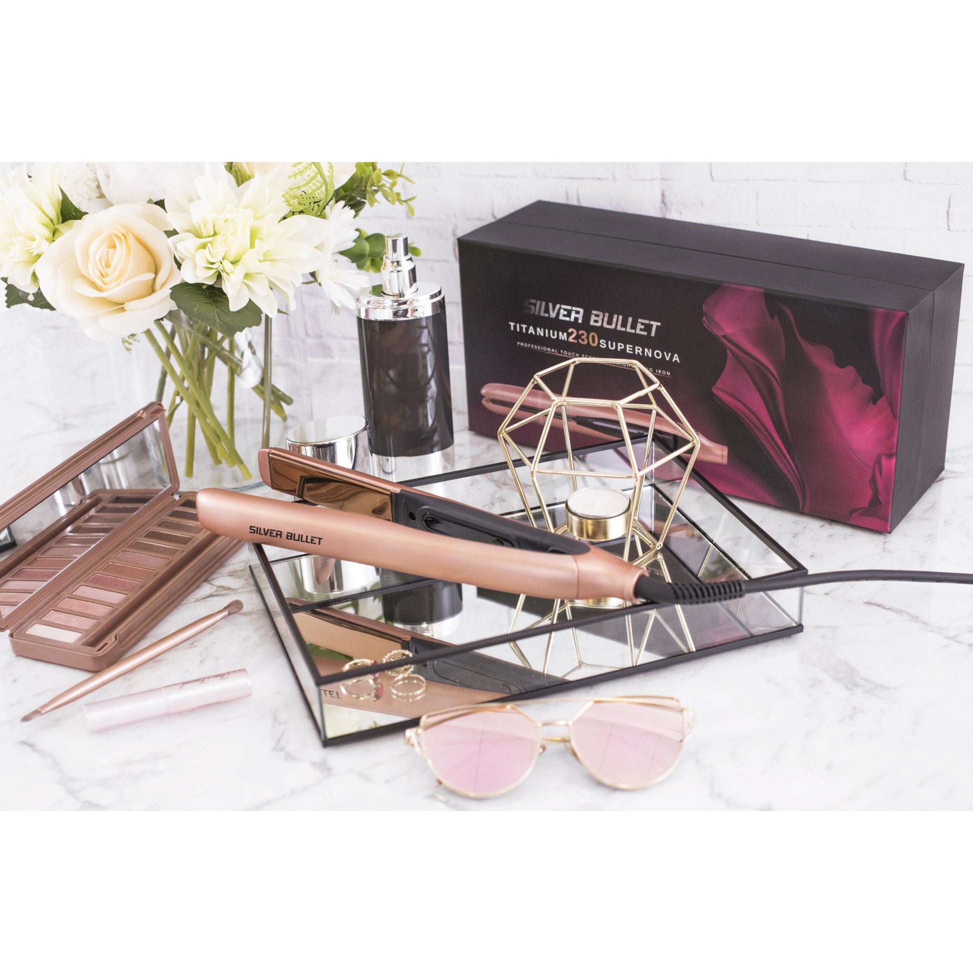 Silver Bullet Titanium 230 Supernova Hair Straightener (Rose Gold)