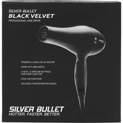 Silver Bullet 2000W Velvet Hair Dryer (Black)