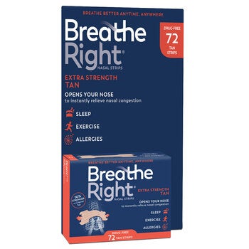 Breathe Right Nasal Strips Extra Strength Tan 72 Count