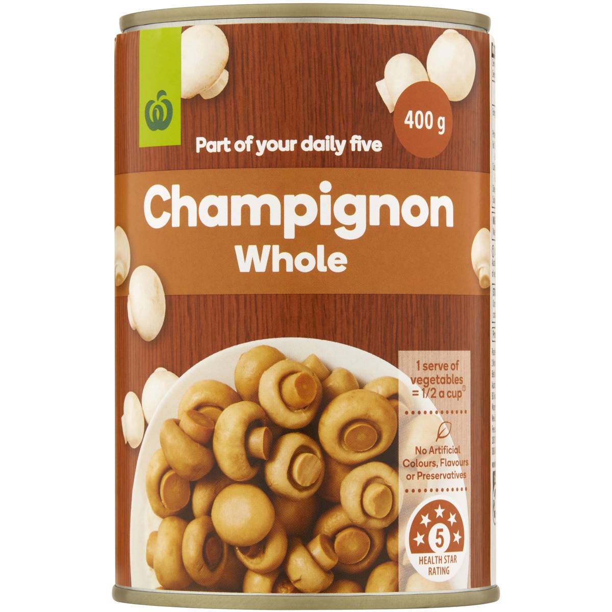 Woolworths Champignon Whole 400g