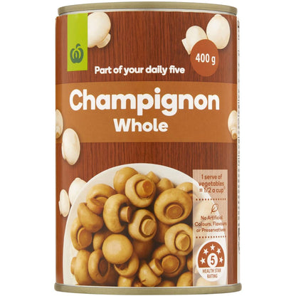 Woolworths Champignon Whole 400g