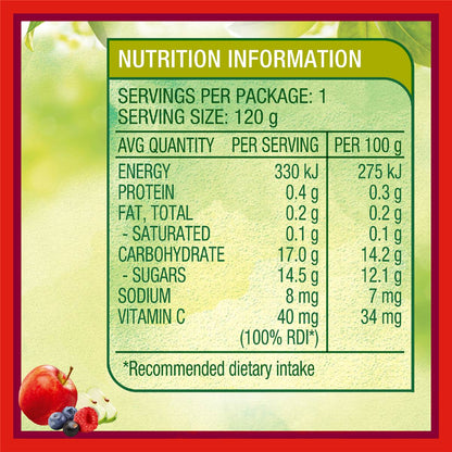 Golden Circle Blended Fruit Puree Berry & Apple Blackcurrant Lunchbox 120g