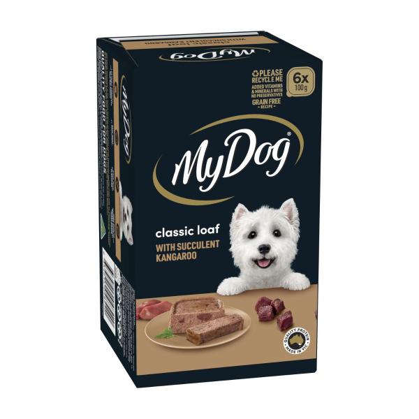 Adult Wet Dog Food Tasty Kangaroo Meaty Loaf 100g Trays