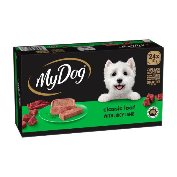 MY DOG ADULT WET DOG FOOD LAMB CLASSIC 24X100G TRAYS