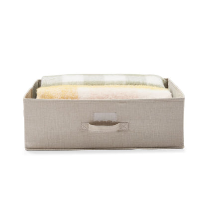Linen Look Underbed Storage Box - Beige