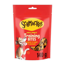SCHMACKOS TASTY BITES CHEESY NIBBLES CHEESE & BEEF DOG TREATS 140 GRAM