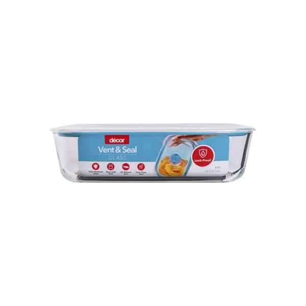DECOR VENT & SEAL GLASS LEAK PROOF CONTAINER 2.5 LITRE