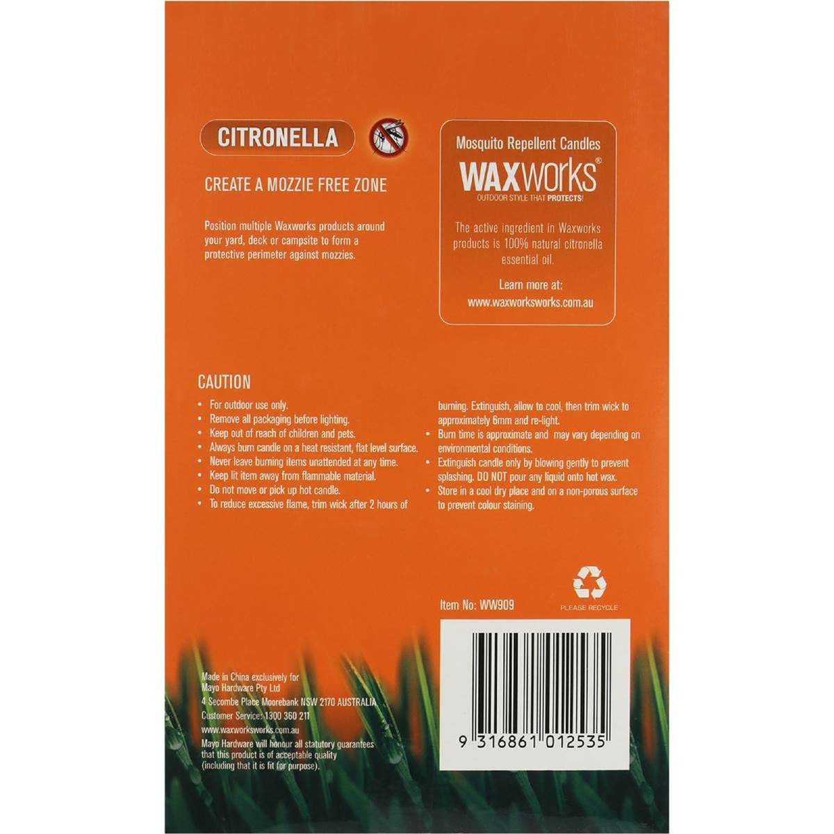 Waxworks Citronella Tea Light Candle 30 Pack