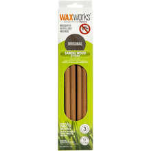 Waxworks Sandalwood Mozzie Sticks With Eucalyptus & Citronella 12 Pack