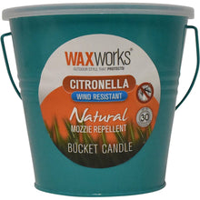 Waxworks Metal Bucket Citronella Candle 13cm
