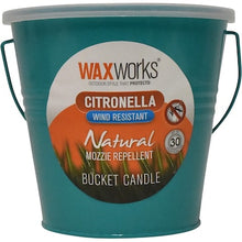 Waxworks Metal Bucket Citronella Candle Assorted 13cm each