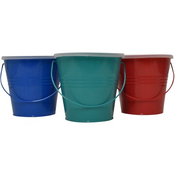 Waxworks Metal Bucket Citronella Candle Assorted 13cm each