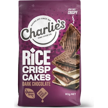 Charlie's Fine Food Co. Mini Rice Crisps Dark Chocolate 80g