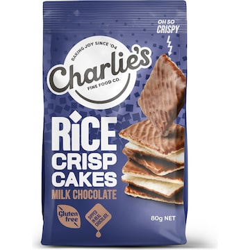 Charlie's Fine Food Co. Mini Rice Crisps Milk Chocolate 80g