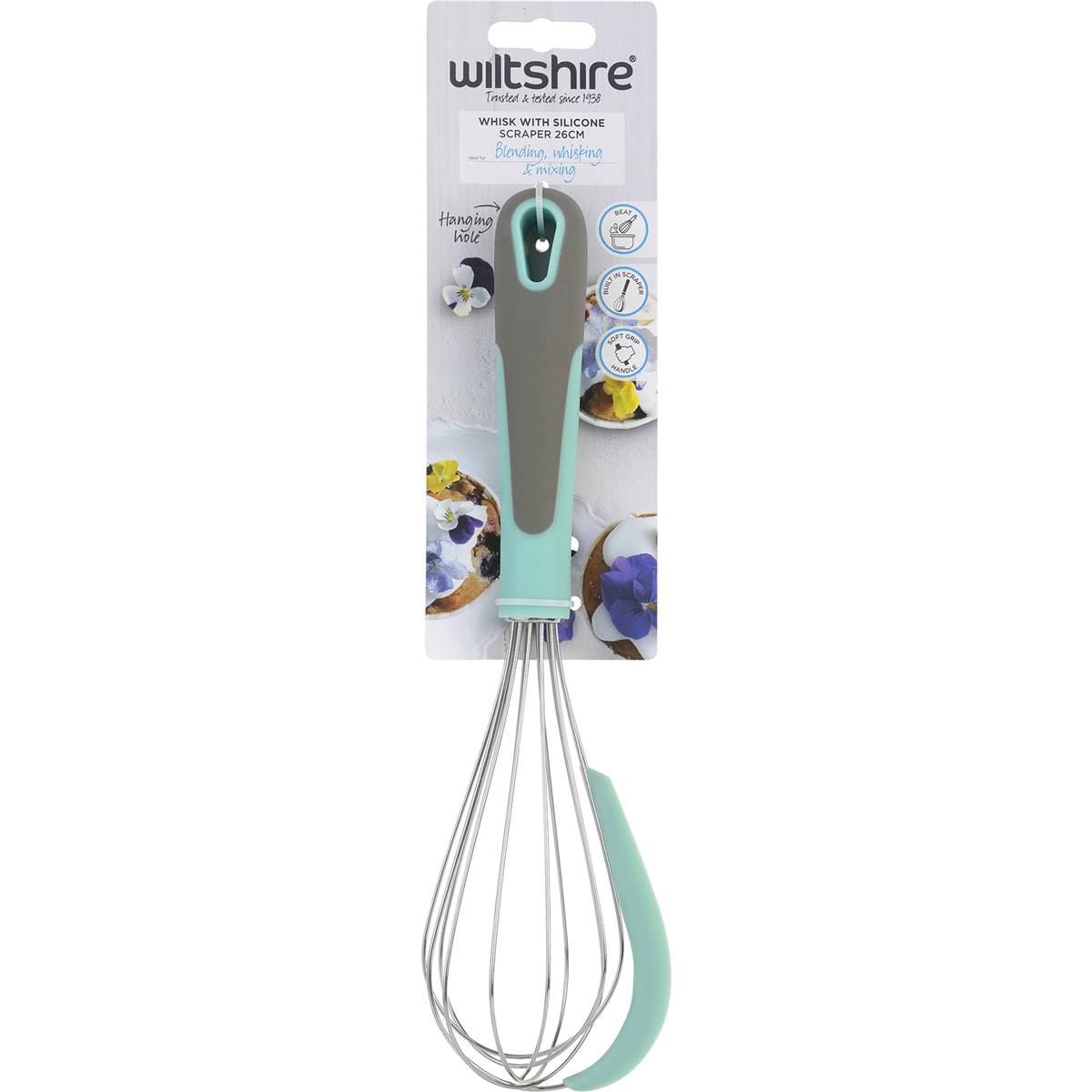 Wiltshire Whisk With Silicone Scraper 26cm each