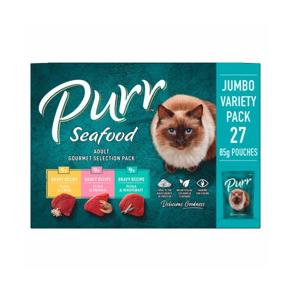 PURR CAT FOOD SEAFOOD SELECTION 27X85GRAM