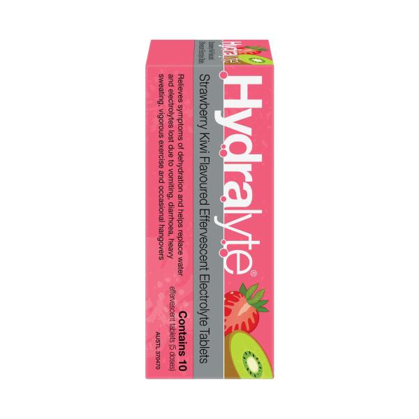 HYDRALYTE EFFERVESCENT STRAWBERRY KIWI TABLETS 10PACK