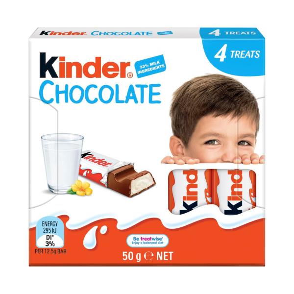 KINDER:CHOCOLATE 4PK:.:50 GRAM