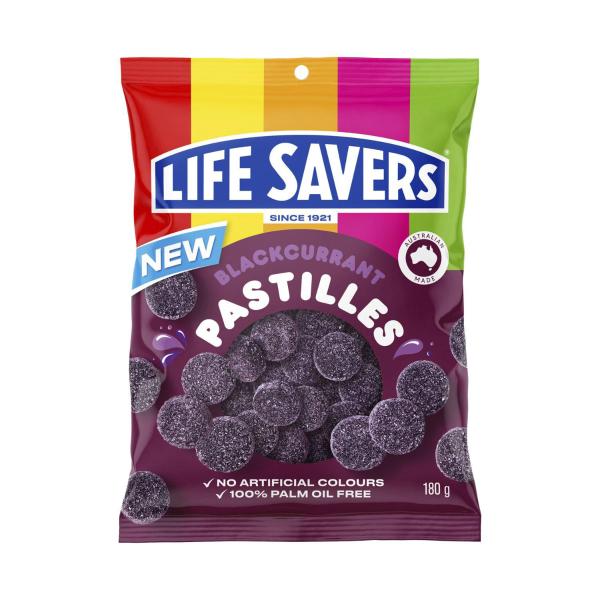 LIFE SAVERS BLACKCURRANT PASTILLES 180G