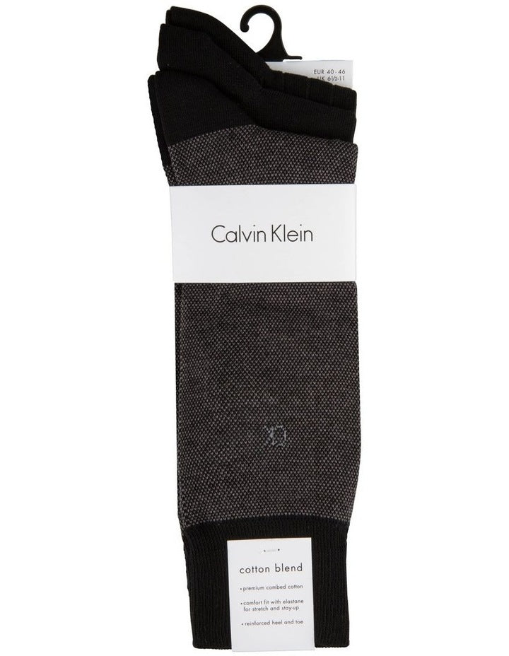 Barclay Birdseye Dress Socks 3 Pack in Black