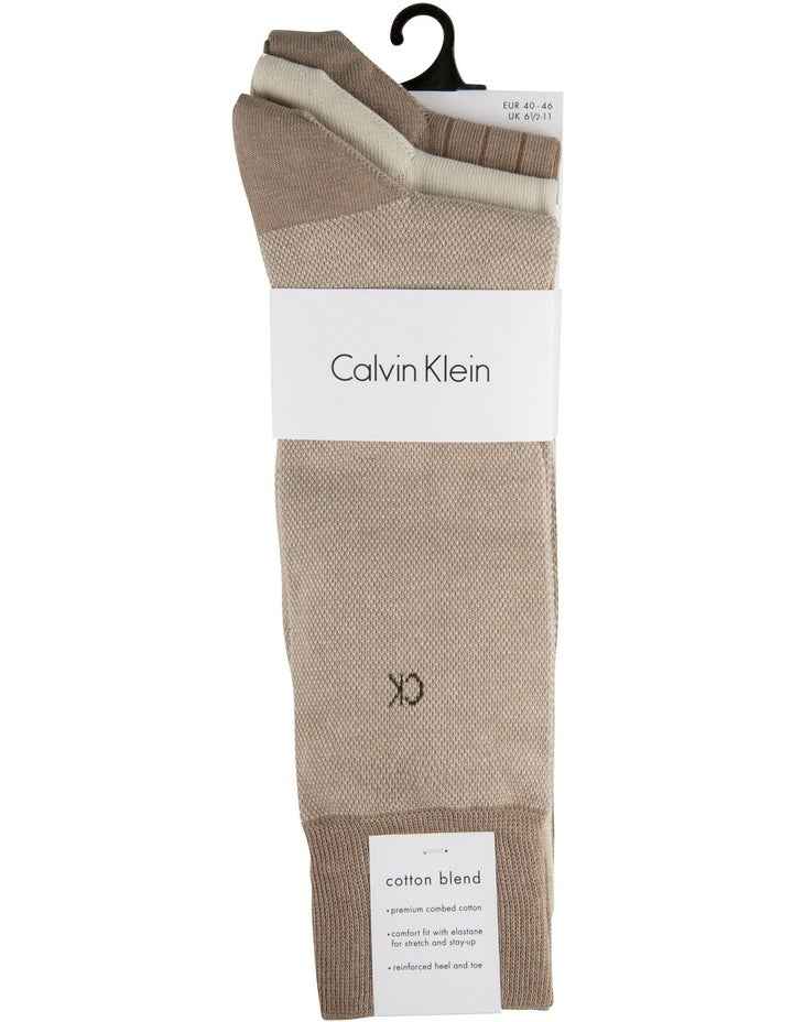 Barclay Birdseye Dress Sock 3 Pack in Brown