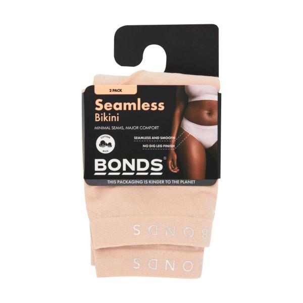 BONDS WOMENS SEAMLESS BIKINI SIZE 12 2 PACK