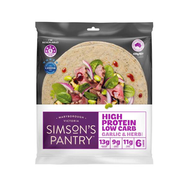 SIMSON'S PANTRY LOW CARB GARLIC & HERB + PROTEIN